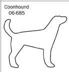 Black and tan coonhound pepparkaksform