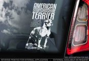 American staffordshire terrier bildekal V2 - on board