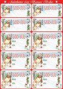 Julklappsetiketter hundraser
